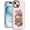 Brilliant Flowers, variant on Wildflower Phone Case for iPhone 14 Cute Trendy Aesthetic Floral Design for Women & Girls - Military-Grade Drop Protection - Clear Hard Shell Protective Cover - Lavender