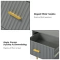 thumbnail image 3 of HULALA HOME Paul Multifunctional 2-Drawer Nightstand with Metal Legs Set of 2 by  GREY, 3 of 5