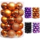 thumbnail image 1 of Adornos de bolas de Navidad, adornos para árbol de Navidad preencordados, bolas colgantes navideñas de color naranja, 1 of 4