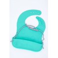 thumbnail image 5 of Busy Baby Silicone Toddler and Baby Bib with Food Catcher, Utensils and Utensil Straps, Spearmint, 5 of 9