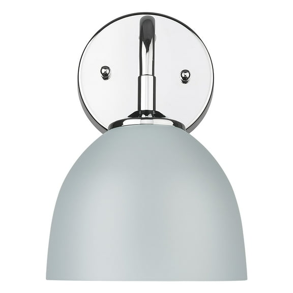 Yep by Golden Lighting Zoey 1-light Wall Sconce in Chrome and Matte Gray shade
