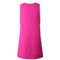 thumbnail image 1 of Innerwin Tank Dress Crew Neck Ladies Sundress Summer Button Loose Dresses Rose Red M, 1 of 5