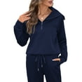thumbnail image 5 of UVN Outfit Sets for Women 2 Piece Sets Winter Casual Tracksuit Long Sleeve Lounge Set Outfits with Pockets, 5 of 10