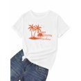 thumbnail image 7 of Women's T-Shirt I'm Retired It's 5 O'clock Everywhere Retro Island Short Sleeve Casual Tee Classic Crew Neck T Shirt for Women White, M, 7 of 7
