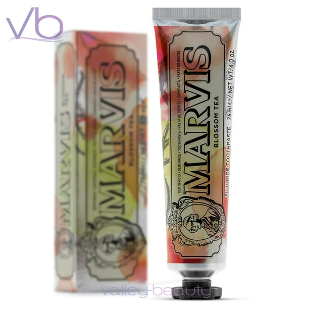 Marvis Blossom Tea | Rich and Creamy Toothpaste with Cherry and Peach ...