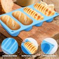 Silicone Hot Dog Baking Pan,2 Pack 4 Cavity Hot Dog Bun Mols,NonStick