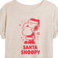 thumbnail image 3 of Peanuts - Christmas - Santa Snoopy - Women's Oversized T-Shirt, 3 of 5