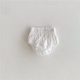 thumbnail image 4 of Liyamei Baby Girls Ruffle Waist Shorts with Elastic for Summer Play Size 0-2,White, 4 of 4