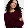 thumbnail image 5 of Scenario Women's and Women's Plus Cozy Crewneck Sweater with Long Sleeves, Sizes XS-4X, 5 of 6
