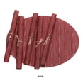 thumbnail image 3 of Yuarrent 6 uds. De manteles individuales ovalados cómodos y duraderos de poliéster para decoración de , ajuste de fácil cuidado Mostrada vino rojo 45*32CMcm, 3 of 6