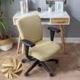 thumbnail image 2 of LQCrafK Office Chair Covers, Elastic Stretch Computer Chair Seat Slipcovers Super Fit Anti-dust Desk Seat Cover Spandex Removable Washable Kitchen Chair Protective Cover, 2 of 8