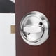 thumbnail image 4 of Cerradura de puerta con manija de anillo de acero inoxidable 304 de doble cara para baño doméstico (plata (con cerradura)), 4 of 8