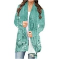 thumbnail image 1 of Cardigans d'Été pour Femmes Manches Longues Mode Décontractée Imprimé Cardigan Haut Blouse Cardigan Manteau Cardigan Léger en Liquidation, 1 of 5