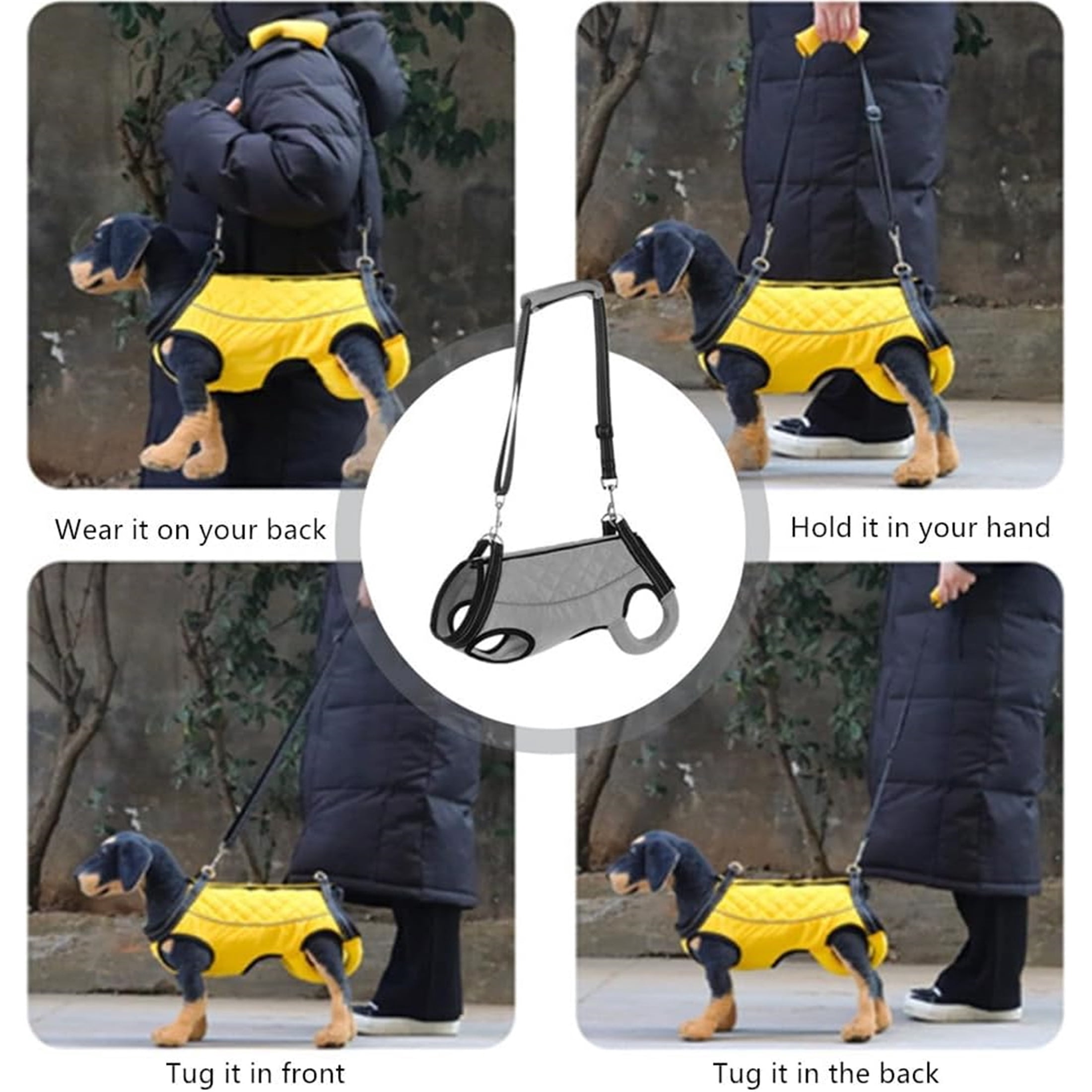 UOSIA Dog Lift Harness,Dog Lift Sling,Full Body Dog Lifter Vest Harness Can be Pulled