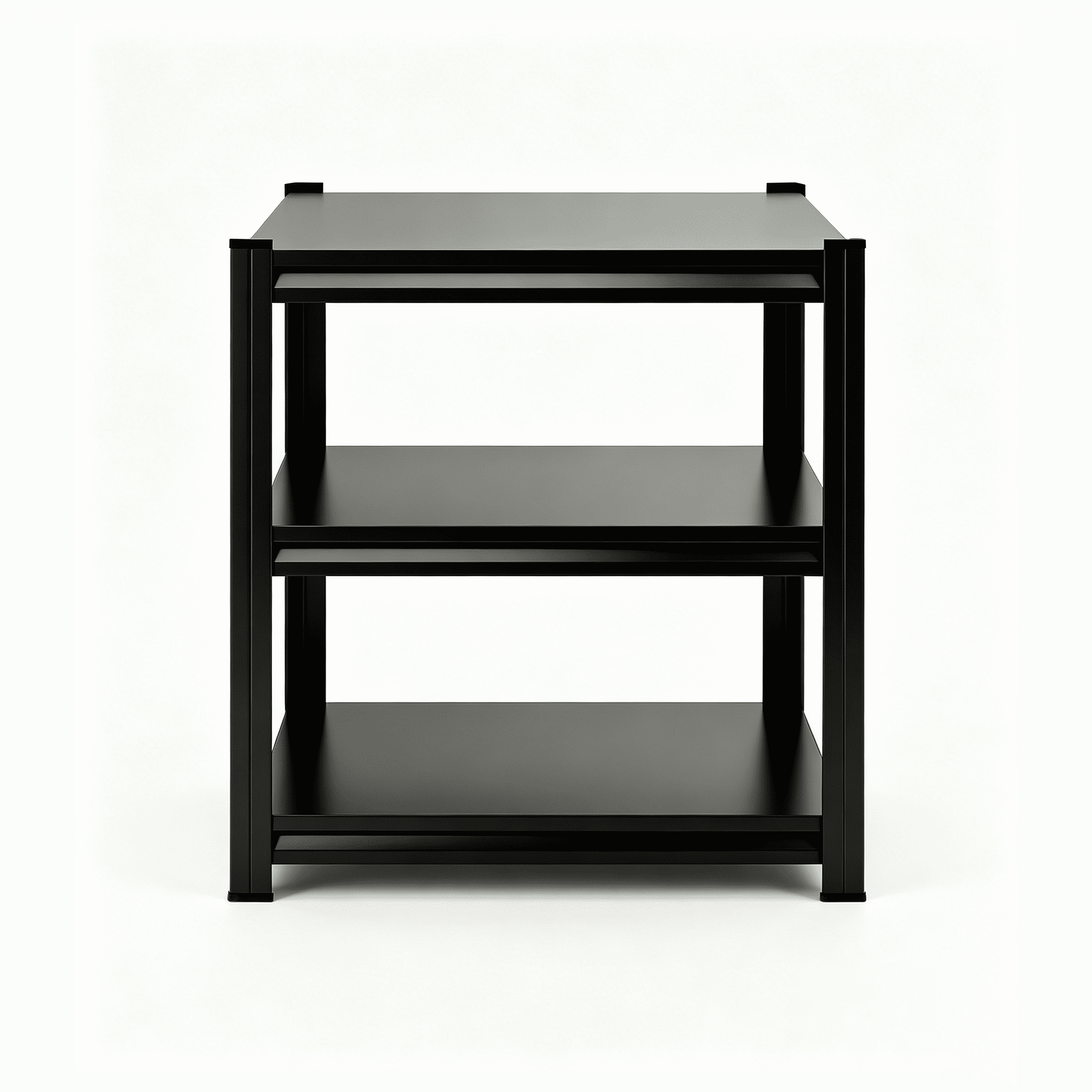 3-Tier Metal Storage Rack with Adjustable Shelves, Multi-purpose Organizer for Living Room, Kitchen, Garage, Office, Gym and More