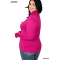 thumbnail image 5 of Zenana Plus Size Brushed Microfiber Mock Turtleneck Long Sleeve Lightweight Tee Shirt Top, 5 of 5