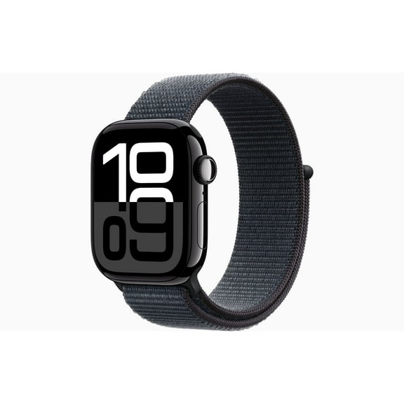 Restored Apple Watch Series 10 GPS + Cellular 42mm Jet Black Aluminum Case with Ink Sport Loop (Refurbished)