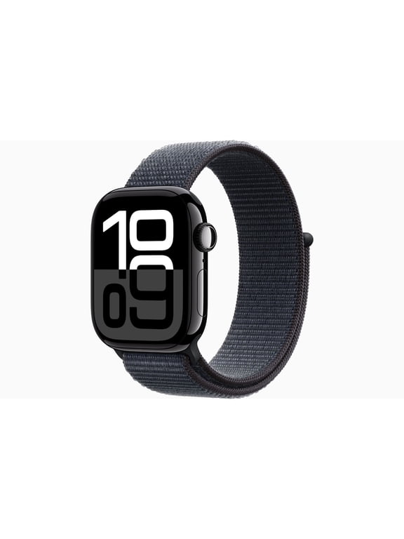Pre-Owned Apple Watch Series 10 GPS + Cellular 46mm Aluminum Case with Pride Edition Sport Loop - Jet Black