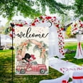 thumbnail image 4 of Wedding Welcome Gnomes Garden Flag 12x18 Inch Valentine''s Day Anniversary Wedding Yard Outdoor Double Sided Flag Bride and Groom Holiday Party Yard Outdoor Decoration, 4 of 6