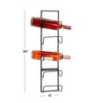 thumbnail image 3 of DecMode 6" x 25" Black Metal 5 Bottle Wall Wine Rack, 1-Piece, 3 of 8