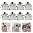 thumbnail image 6 of WEUVEB 50 Pcs Black Tulle Jewelry Pouches with Drawstring for Packaging and Party Favor Bags, 6 of 8