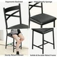 thumbnail image 3 of Dining Table Set for 2 Kitchen Dining Room Set with Upholstered Chairs Height Bar Kitchen Table and Chairs for 2 with 3 Storage Shelves for Small Space Apartment, 3 of 7