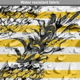 thumbnail image 5 of Grunge Dog Crate Cover, Retro Striped Background Pineapple Vintage Hippie Graphic, Easy to Use Pet Kennel Cover for Medium Large Dogs, 35" x 23" x 27", Black and Earth Yellow, by Ambesonne, 5 of 6