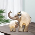 thumbnail image 1 of Estatua de creativo animal arte escultura resina linda figurilla moderno para pequeña sala de televisión, dormitorio, estantería, sala Shell blanco b Macarena estatua de elefante, 1 of 8