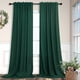 thumbnail image 1 of Cortinas Pitalk Hunter Green, 52 x 213 cm, mezcla de lino, 2 paneles, 1 of 8