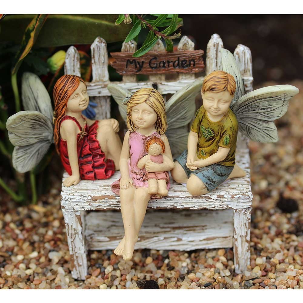 Sparkle Sitting Fairies Fairy Garden Mini Set of 3