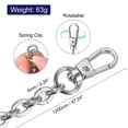 thumbnail image 2 of Uxcell 47"x0.24" Purse Chain Strap, Purse Handle Shoulder Bag Replacement Strap(Silver), 2 of 5