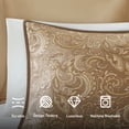 thumbnail image 3 of Regency Heights 8 Pieces Jacquard Comforter Set with Bedskirt and Decor Pillows, Cal King, Brown, 3 of 9
