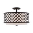 thumbnail image 6 of Livex Lighting Arabesque 3 Light Semi Flush Mount in English Bronze, 6 of 10