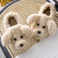 thumbnail image 2 of Lindas pantuflas de algodón para mujer, pantuflas de invierno para dormitorio interior, pantuflas antideslizantes con dibujos de perros para mujer, pantuflas de felpa para el hogar, zapatos de invier, 2 of 5