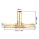 thumbnail image 2 of Conector de manguera de latón en forma de T, reductor de barbilla, conector de 3 vías para aire, agua, combustible, gas, 2 piezas 6mm x 8mm x 6mm, 2 of 3