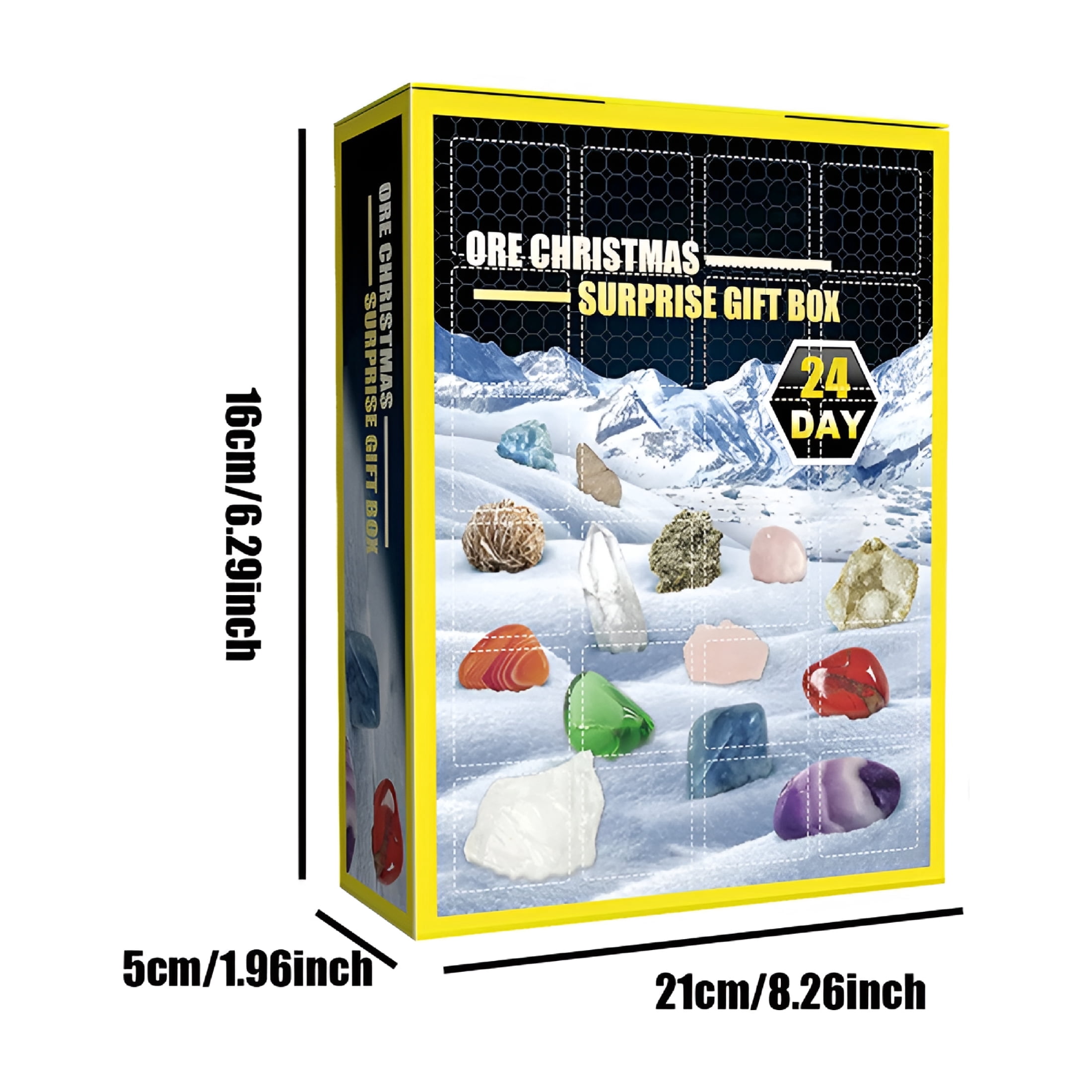 BESTSKY 2026 New Crystal Christmas Advent Calendars for Kids,24 Natural Gemstones Healing Stones Advent Calendar，Christmas Countdown Gift for Bedroom,Playroom,Study,Living Room