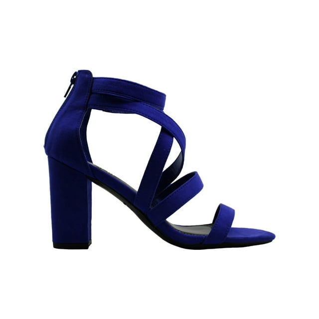 Bar III Women's Shoes blythe Open Toe Casual Ankle Strap, Blue, Size 10.0
