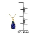 thumbnail image 5 of AoneJewelry 1.35 Cttw Oval Tanzanite & Blue Diamond Pendant Necklace in 14k Yellow Gold, 5 of 5