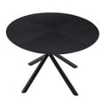 thumbnail image 5 of Kevinplus 53.14'' Round MDF Coffee Table End Table Short Leisure Tea Table Cross Legs Metal Base, Easy to Assemble,BLACK, 5 of 7