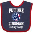 thumbnail image 3 of Inktastic Future Lineman Like Daddy Boys Baby Bib, 3 of 4