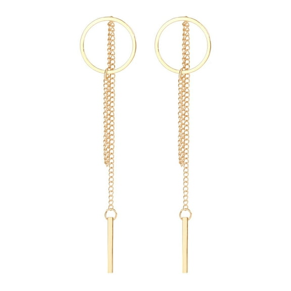 Mightlink 1 Pair Women Hanging Earrings Hollow Chain Tassel Hoop Ear Decoration Jewelry Prom Party Earrings Commute Long Dangle Earrings