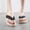 Black, variant on Women's Fruit Print Fabric Flip Flops Ladies Faux Straw Woven Sole Sandals Non-Slip Casual Beach Thong Slippers Lightweight Summer Outdoor Footwear(Red,6)