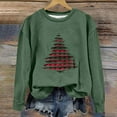 thumbnail image 2 of Kctiaxy Green Sweatshirt for women Long Sleeve Crew Neck Christmas Graphic Print Sweatshirt Causal Loose Pullover Sweater Warm Fall Winter Fashion, 2 of 4