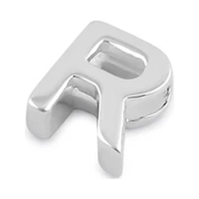 Capital R Initial Letter Personalized Tiny 925 Sterling Silver Pendant Jewelry
