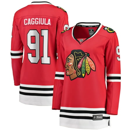 - Drake Caggiula Chicago Blackhawks Fanatics Branded Women's Home Breakaway Player Jersey - Red