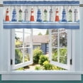 thumbnail image 5 of Nautical Lighthouse Valances Coastal Window Toppers Valances Rod Pocket Ocean Theme Window Treatments Curtains for Kitchen Bathroom Farmhouse 54x18 inch, 1 Panel, 5 of 6