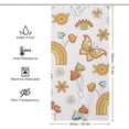 thumbnail image 2 of Retro 70S Rainbow Butterfly Shower Curtain for Bathroom, Polyester Cloth Shower Curtain with Hooks, Modern Shower Curtain, Art Deco Shower Curtain, 36x72 inch Shower Curtain, 7 Hooks, 2 of 5