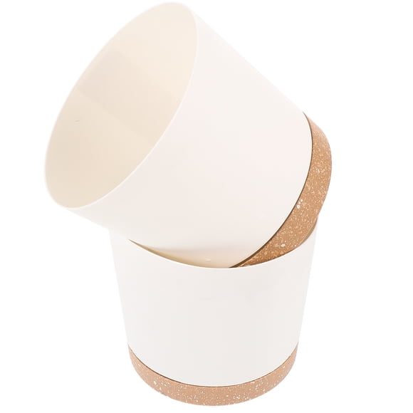 IFANLANDOR 2pcs Plastic Plant Pots Planter for DIY Painting Art Vase Succulent Pot Indoor Flowerpots Gardening