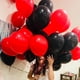 thumbnail image 4 of Globos de látex YMSZ rojos y negros de 12 pulgadas para decoración de fiestas, 4 of 7