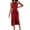 Red, variant on Formal Dresses for Women Summer Halter Neck Sleeveless Tie Back Front Split Dress Cocktail Party Ball Gown